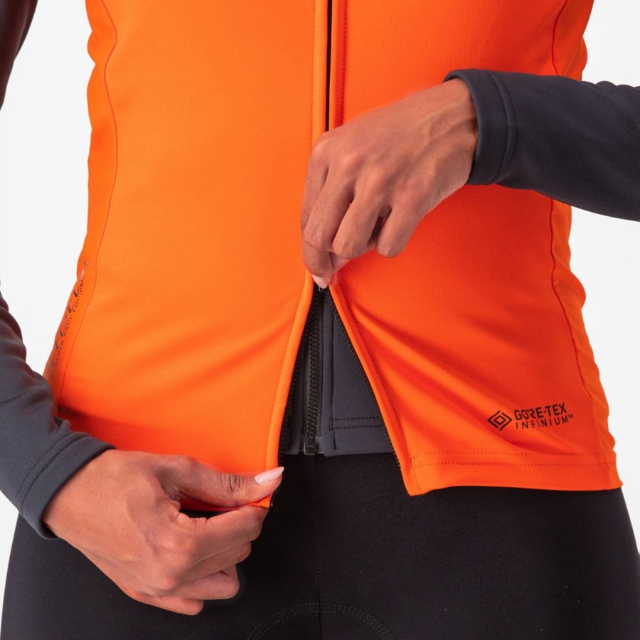 Gilet Castelli PERFETTO RoS 2 W Femme Rouge Orange | CLGAY-0297