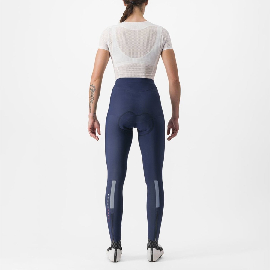 Leggings Castelli SORPASSO RoS W Femme Bleu Argent | GWUCO-8450