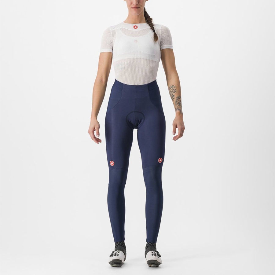 Leggings Castelli SORPASSO RoS W Femme Bleu Argent | GWUCO-8450