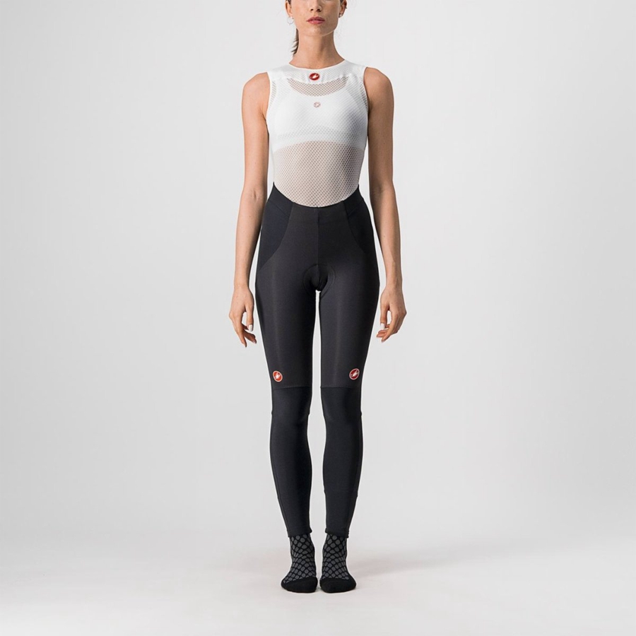 Leggings Castelli SORPASSO RoS W Femme Noir Argent | CMDRT-3681