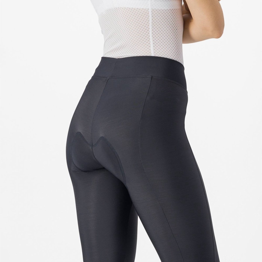 Leggings Castelli VELOCISSIMA THERMAL Femme Noir Menthe Noir | YNLMC-7208