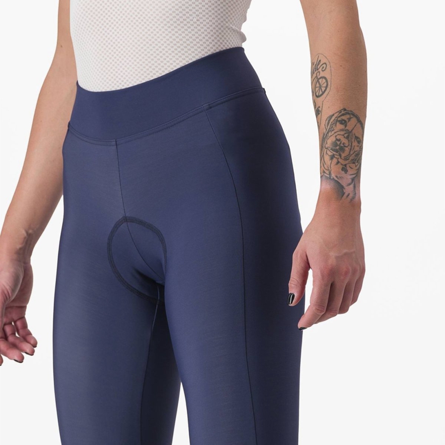 Leggings Castelli VELOCISSIMA THERMAL Femme Bleu Argent | FSYLE-2041