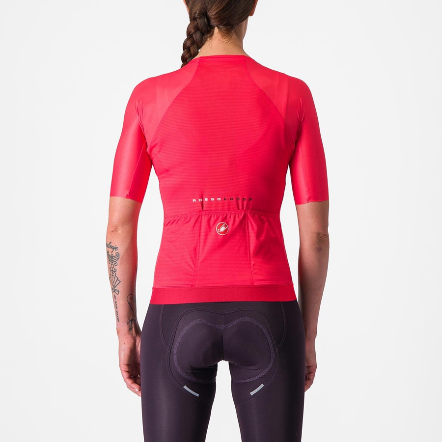 Maillot Castelli AERO PRO 7.0 W Femme Rouge | ZCHAS-8792