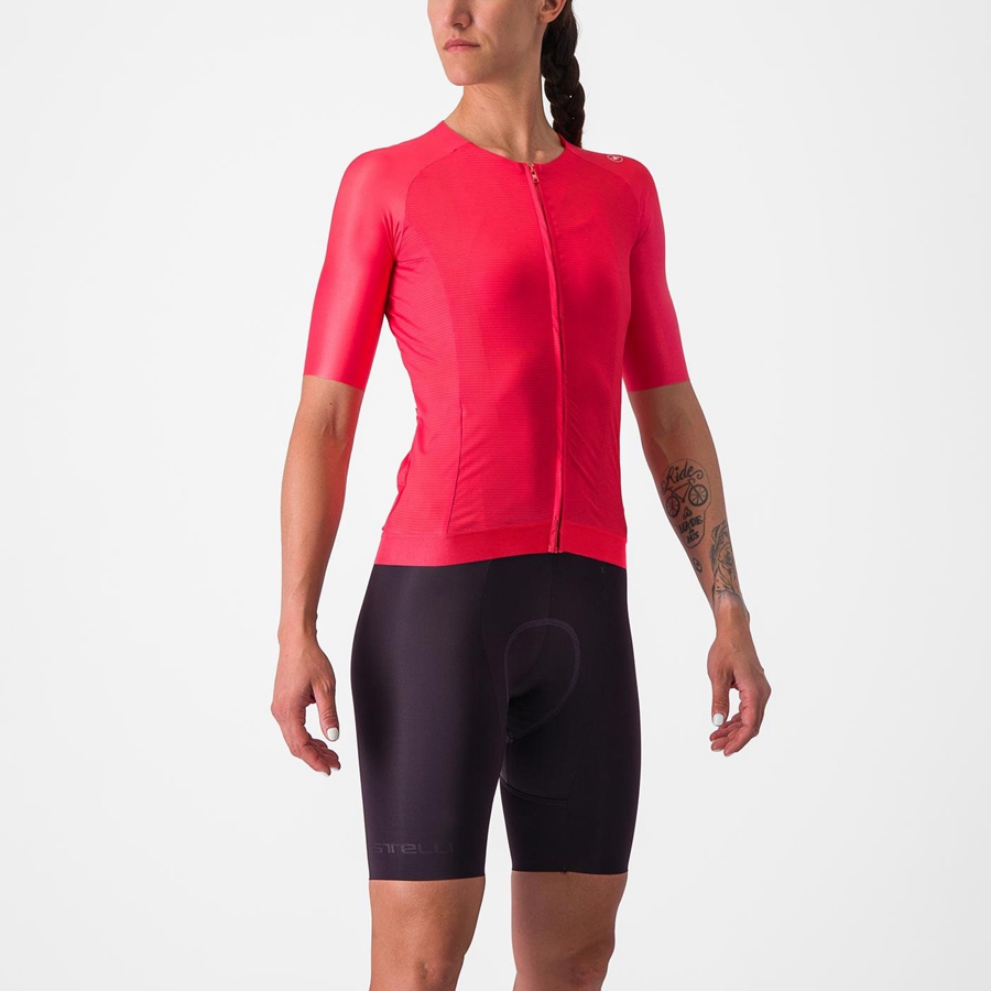 Maillot Castelli AERO PRO 7.0 W Femme Rouge | ZCHAS-8792