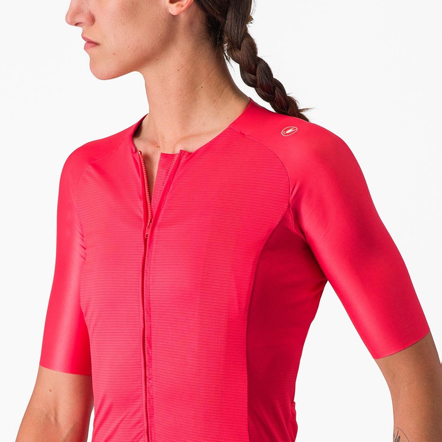 Maillot Castelli AERO PRO 7.0 W Femme Rouge | ZCHAS-8792