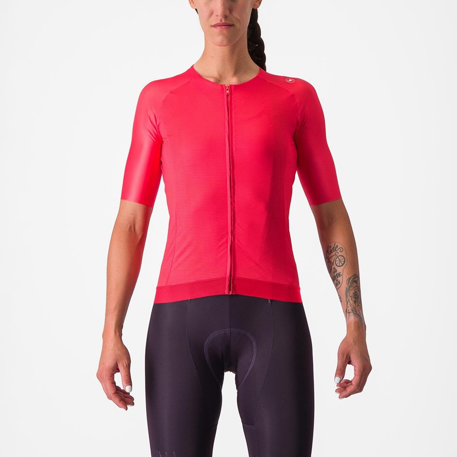 Maillot Castelli AERO PRO 7.0 W Femme Rouge | ZCHAS-8792