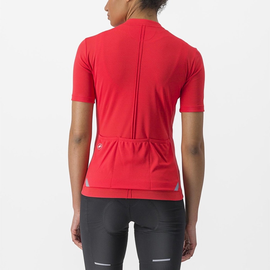 Maillot Castelli ANIMA 4 Femme Rouge | QGHZJ-9826