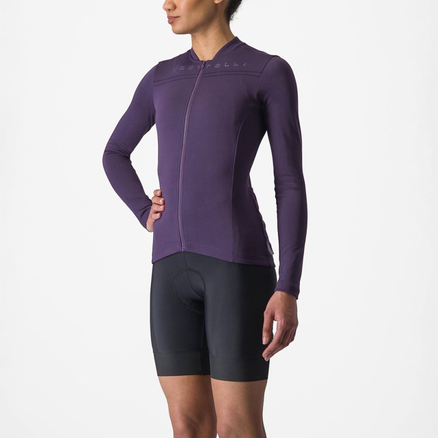 Maillot Castelli ANIMA 4 LONG SLEEVE Femme Violette | LBTYN-9624