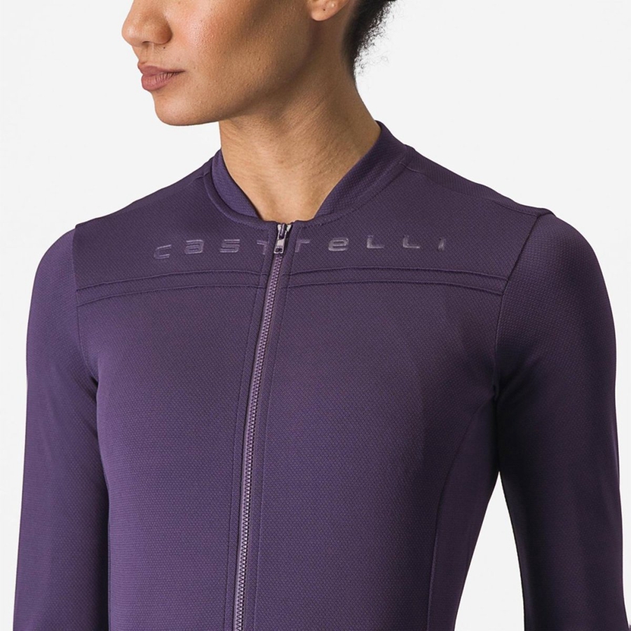 Maillot Castelli ANIMA 4 LONG SLEEVE Femme Violette | LBTYN-9624