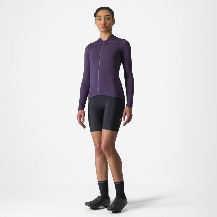 Maillot Castelli ANIMA 4 LONG SLEEVE Femme Violette | LBTYN-9624