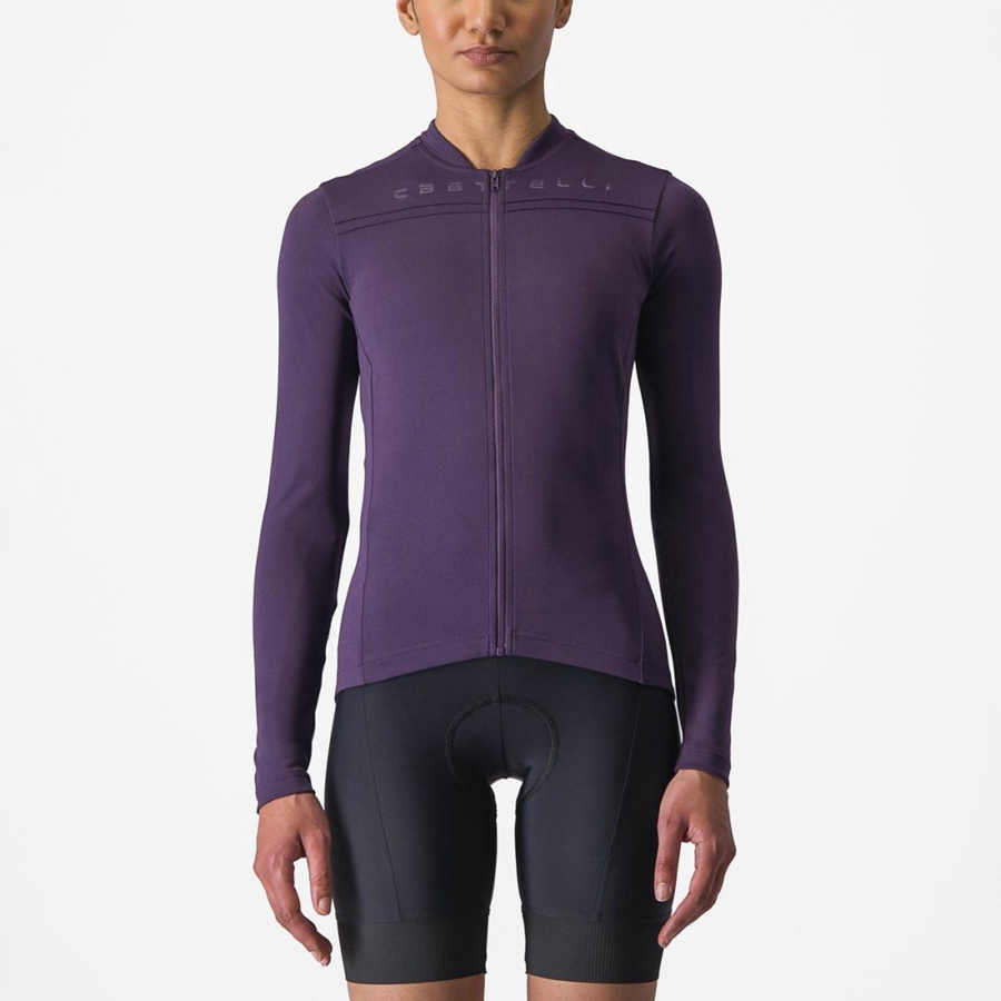 Maillot Castelli ANIMA 4 LONG SLEEVE Femme Violette | LBTYN-9624