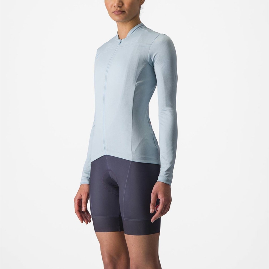 Maillot Castelli ANIMA 4 LONG SLEEVE Femme Bleu | CGZYW-0587