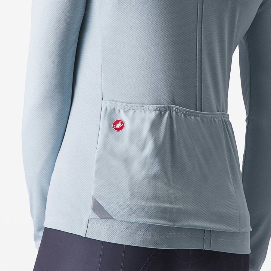 Maillot Castelli ANIMA 4 LONG SLEEVE Femme Bleu | CGZYW-0587