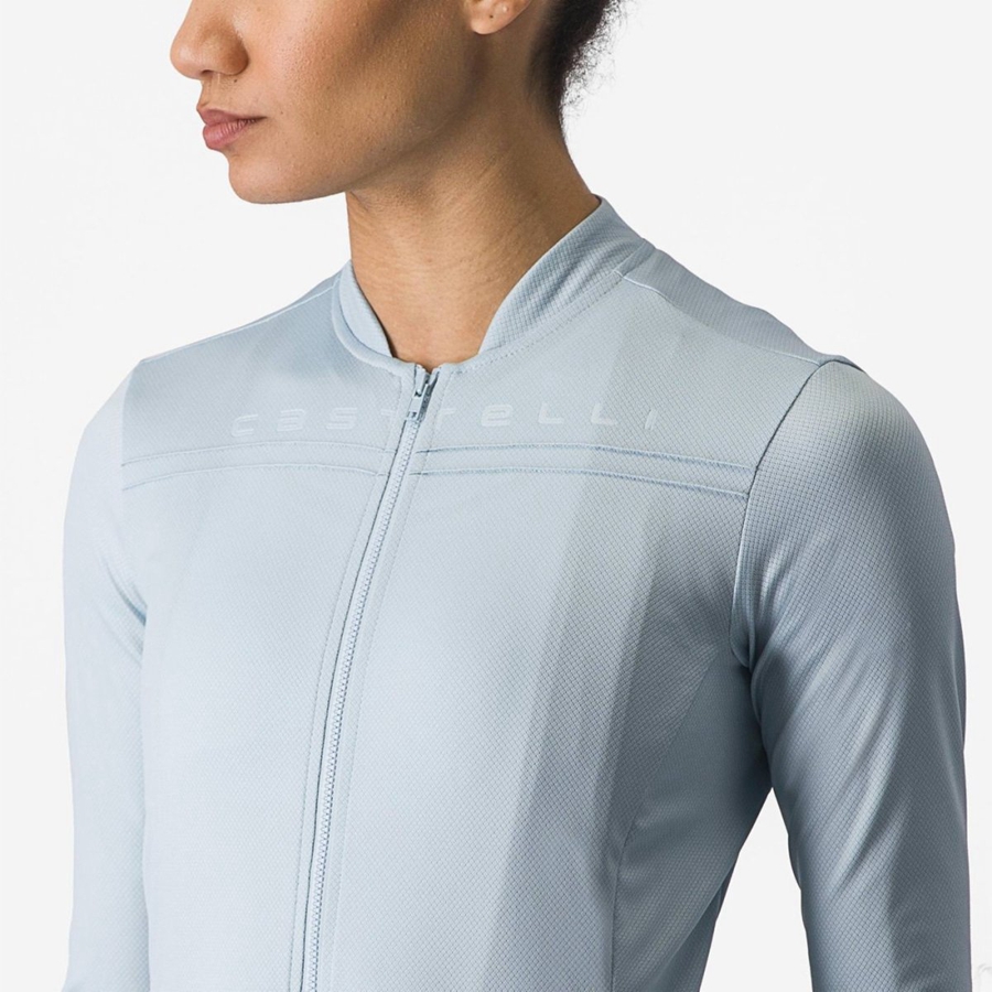 Maillot Castelli ANIMA 4 LONG SLEEVE Femme Bleu | CGZYW-0587