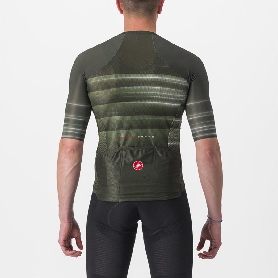 Maillot Castelli CLIMBER'S 3.0 SL2 Homme Vert Foncé | KWZIV-4627