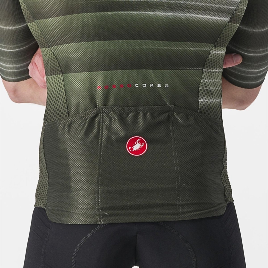 Maillot Castelli CLIMBER'S 3.0 SL2 Homme Vert Foncé | KWZIV-4627