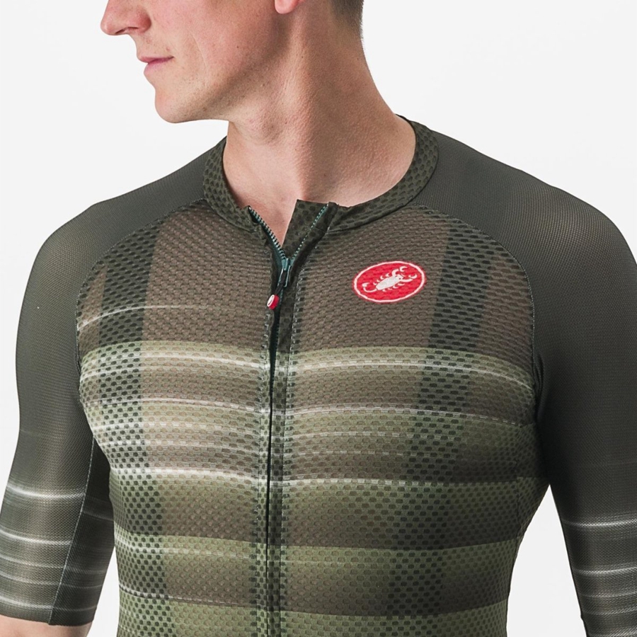 Maillot Castelli CLIMBER'S 3.0 SL2 Homme Vert Foncé | KWZIV-4627