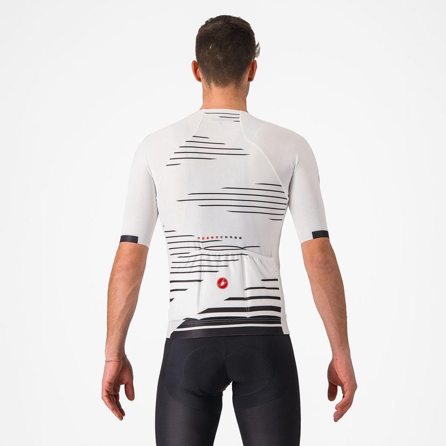 Maillot Castelli CLIMBER'S 4.0 Homme Blanche Noir | QOWKC-8562