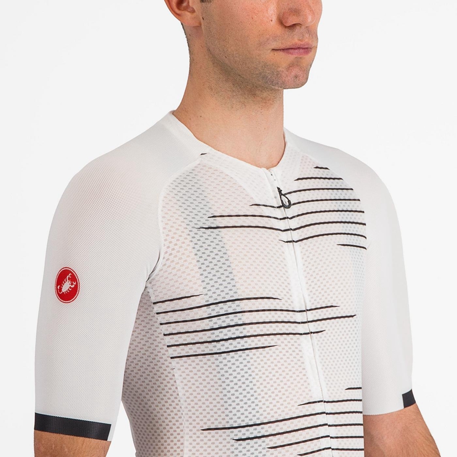 Maillot Castelli CLIMBER'S 4.0 Homme Blanche Noir | QOWKC-8562