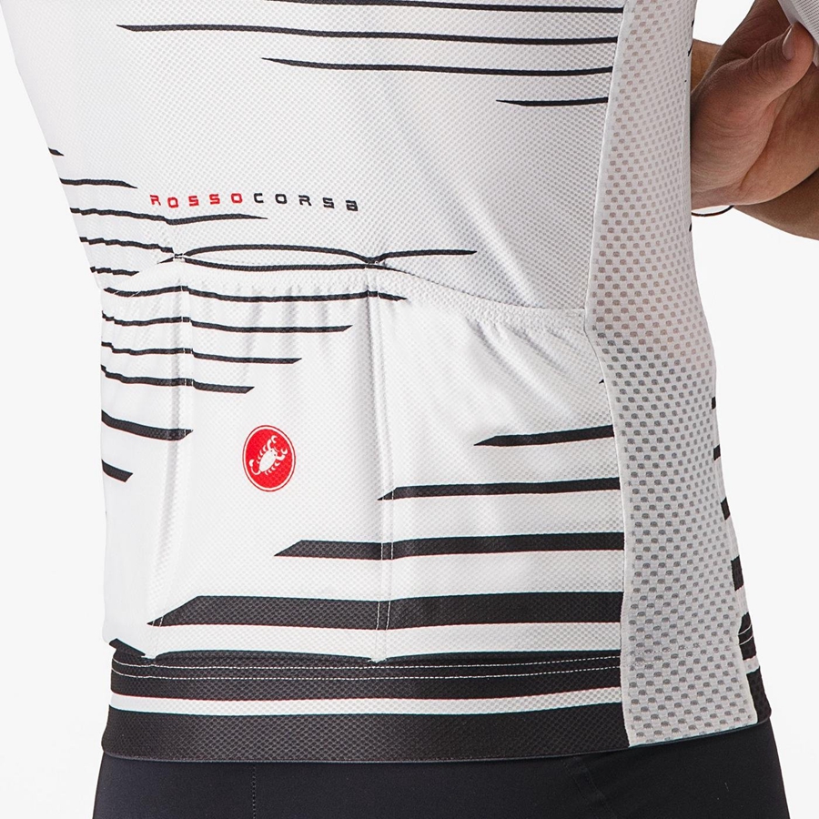 Maillot Castelli CLIMBER'S 4.0 Homme Blanche Noir | QOWKC-8562