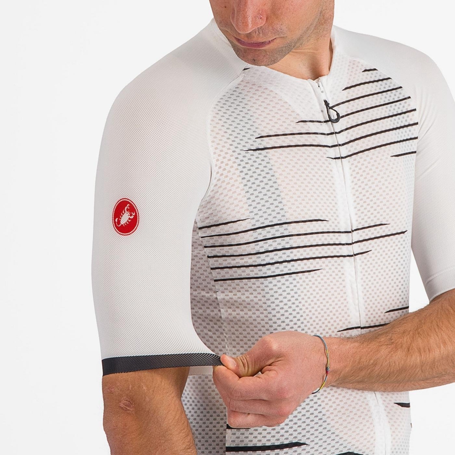 Maillot Castelli CLIMBER'S 4.0 Homme Blanche Noir | QOWKC-8562