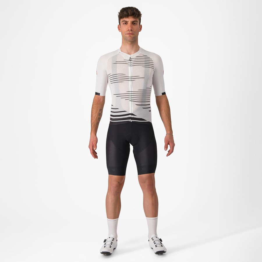 Maillot Castelli CLIMBER'S 4.0 Homme Blanche Noir | QOWKC-8562