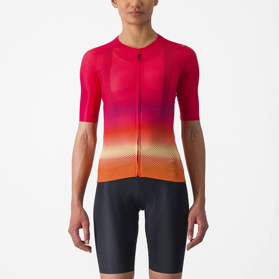 Maillot Castelli CLIMBER\'S 4.0 W Femme Rose | NUCJD-7135