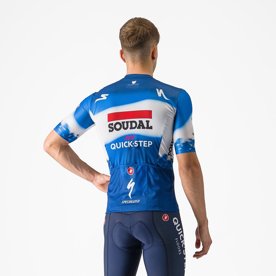 Maillot Castelli COMPETIZIONE 3 Homme Bleu Blanche | SDCOA-4287