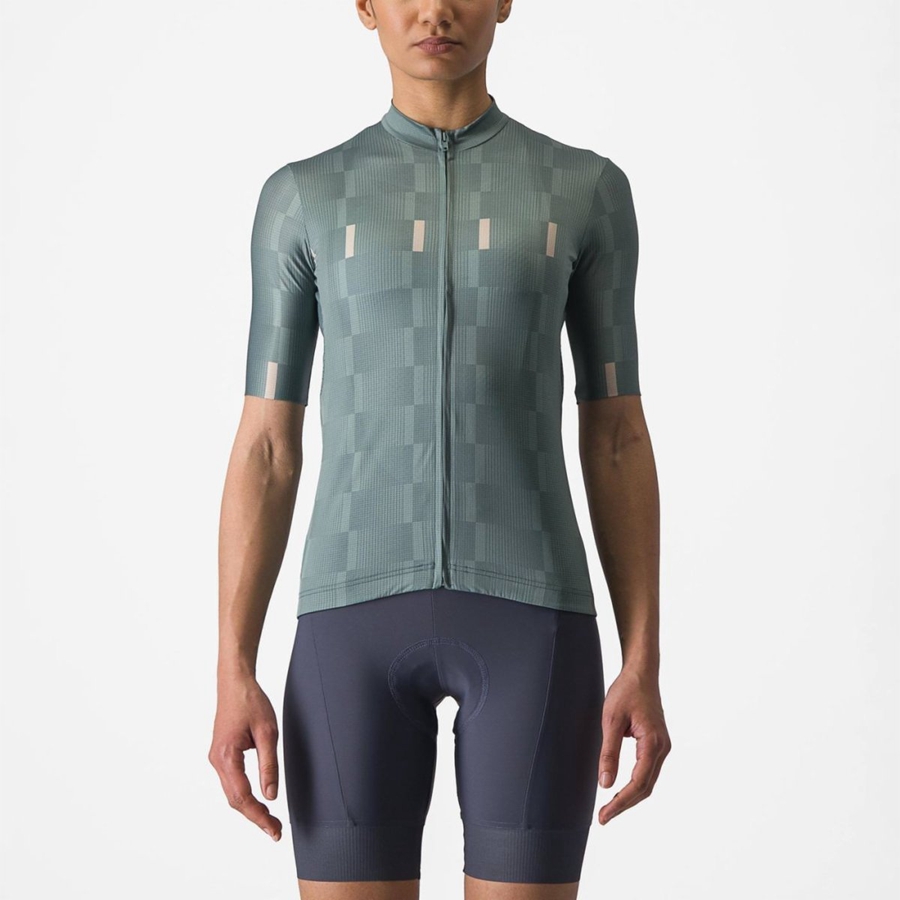 Maillot Castelli DIMENSIONE Femme Turquoise | PHSUF-2016