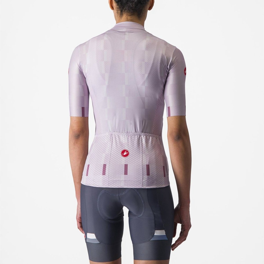 Maillot Castelli DIMENSIONE Femme Violette Blanche Violette Foncé | VIAML-4530