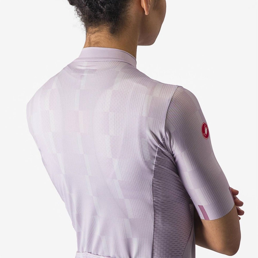 Maillot Castelli DIMENSIONE Femme Violette Blanche Violette Foncé | VIAML-4530