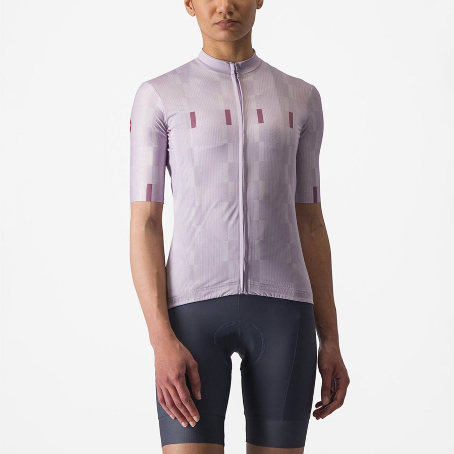 Maillot Castelli DIMENSIONE Femme Violette Blanche Violette Foncé | VIAML-4530