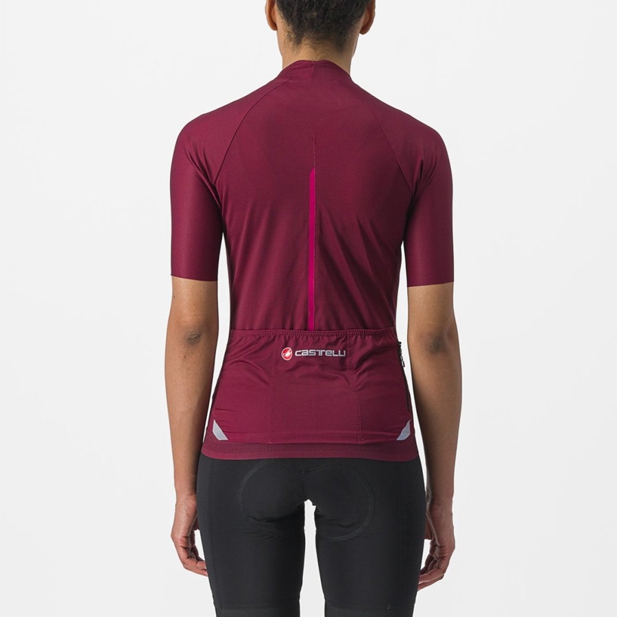 Maillot Castelli ENDURANCE W Femme Bordeaux | CQYZA-1867