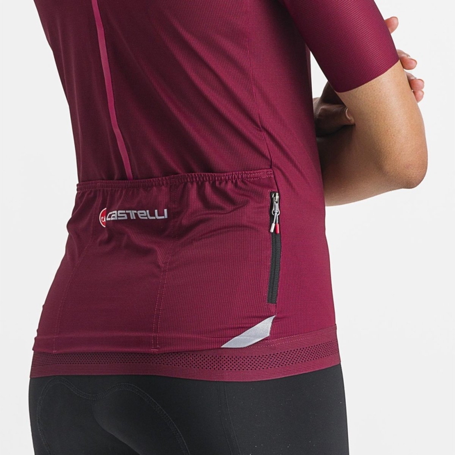 Maillot Castelli ENDURANCE W Femme Bordeaux | CQYZA-1867