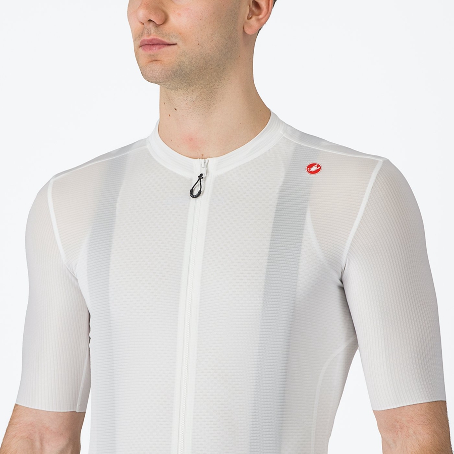 Maillot Castelli ESPRESSO Homme Blanche Grise Foncé | FEQCB-6570