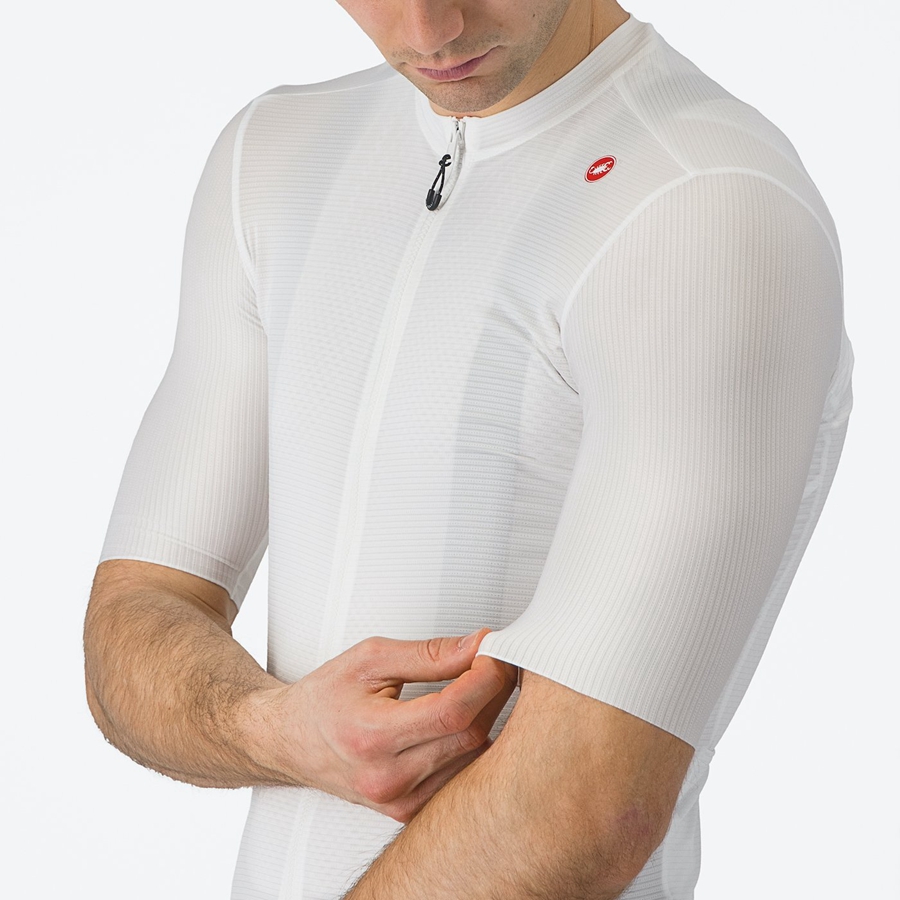 Maillot Castelli ESPRESSO Homme Blanche Grise Foncé | FEQCB-6570