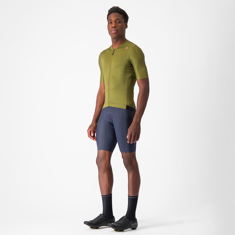 Maillot Castelli ESPRESSO Homme Vert Olive Vert Clair | XCKEB-9263