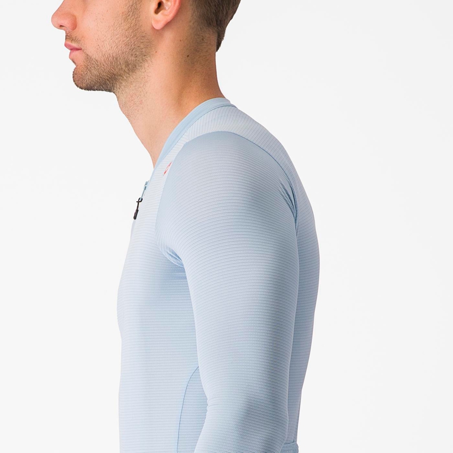 Maillot Castelli ESPRESSO LS Homme Bleu Bleu | RIABG-3827