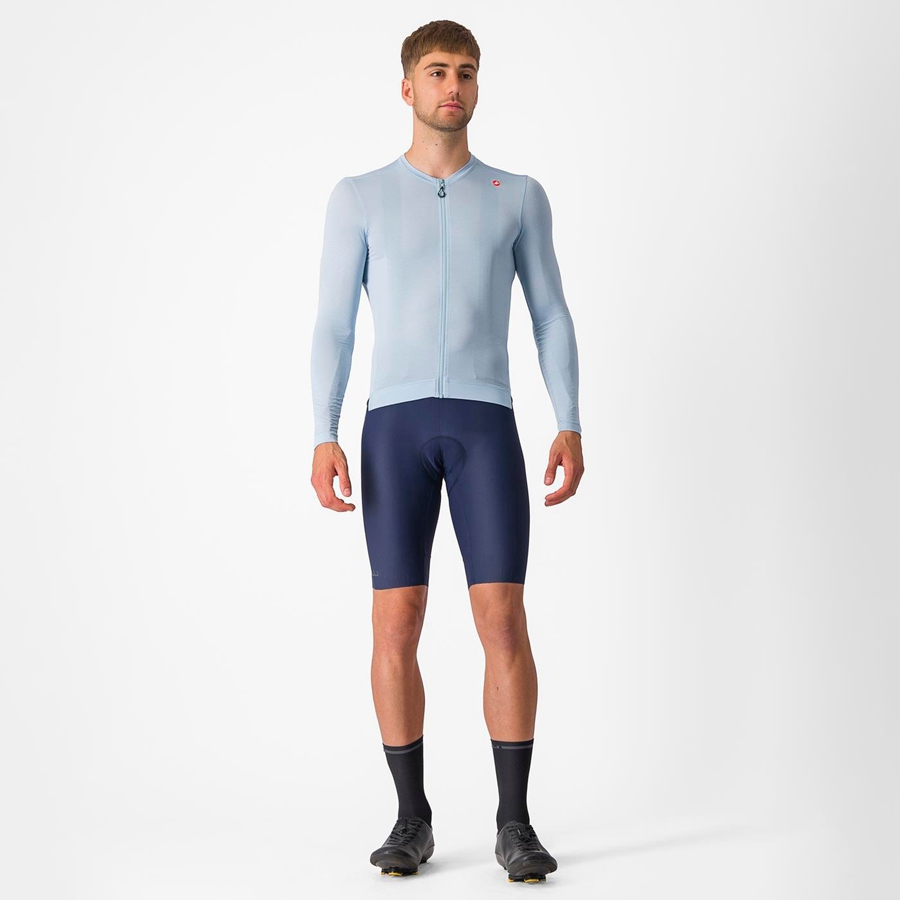 Maillot Castelli ESPRESSO LS Homme Bleu Bleu | RIABG-3827