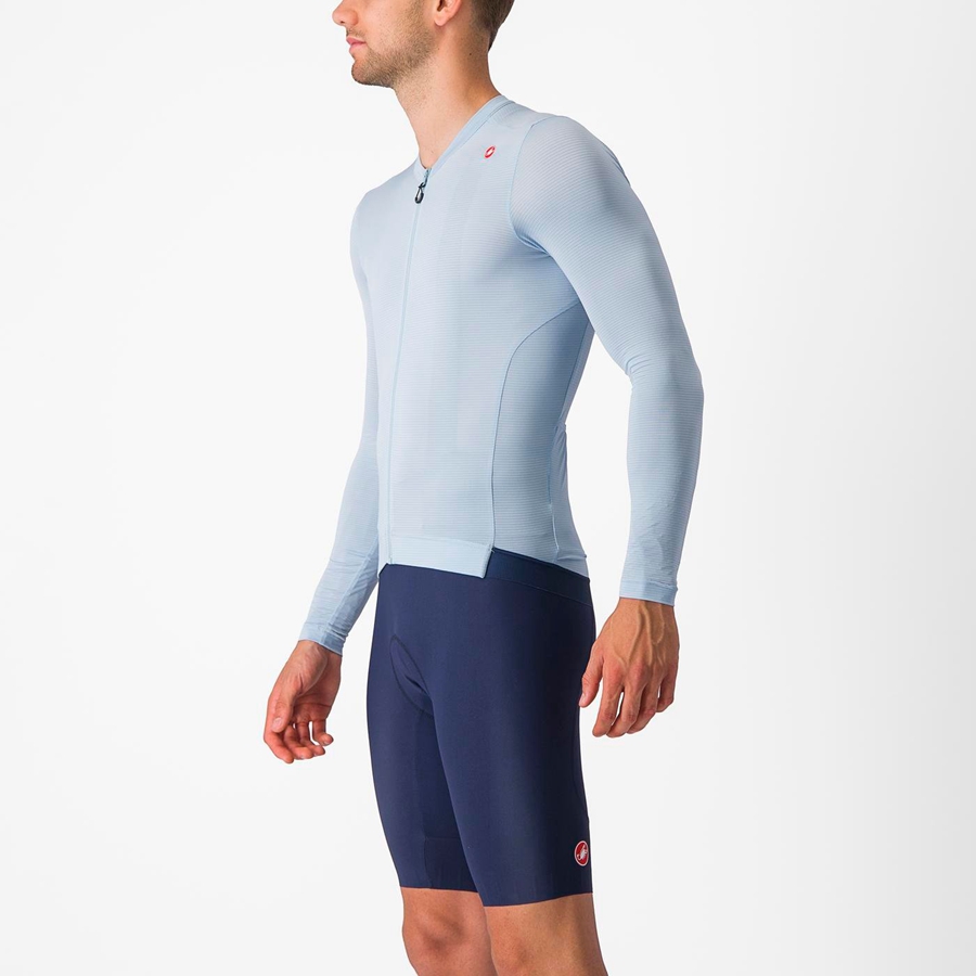 Maillot Castelli ESPRESSO LS Homme Bleu Bleu | RIABG-3827