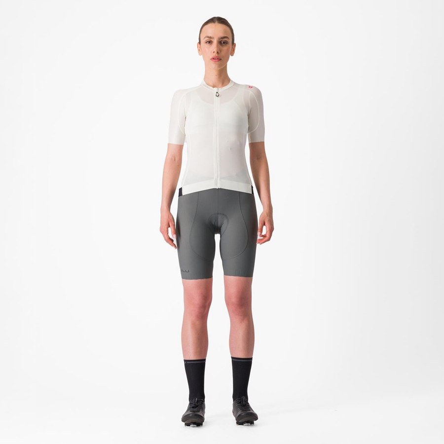 Maillot Castelli ESPRESSO W Femme Blanche Grise Foncé | SMTRA-8541