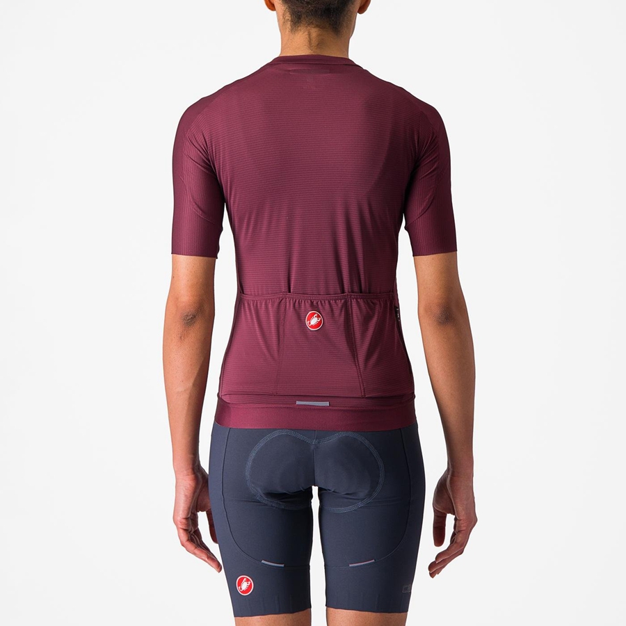 Maillot Castelli ESPRESSO W Femme Bordeaux Foncé Bordeaux Foncé | SZLAY-6792