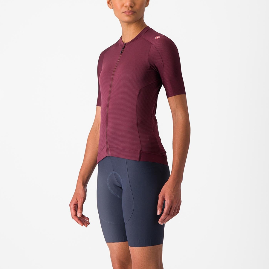 Maillot Castelli ESPRESSO W Femme Bordeaux Foncé Bordeaux Foncé | SZLAY-6792