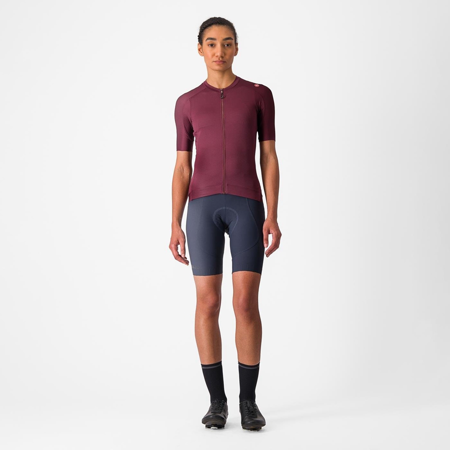 Maillot Castelli ESPRESSO W Femme Bordeaux Foncé Bordeaux Foncé | SZLAY-6792