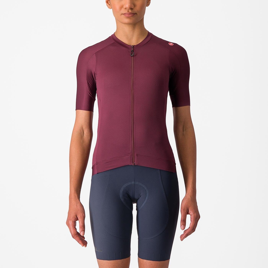 Maillot Castelli ESPRESSO W Femme Bordeaux Foncé Bordeaux Foncé | SZLAY-6792