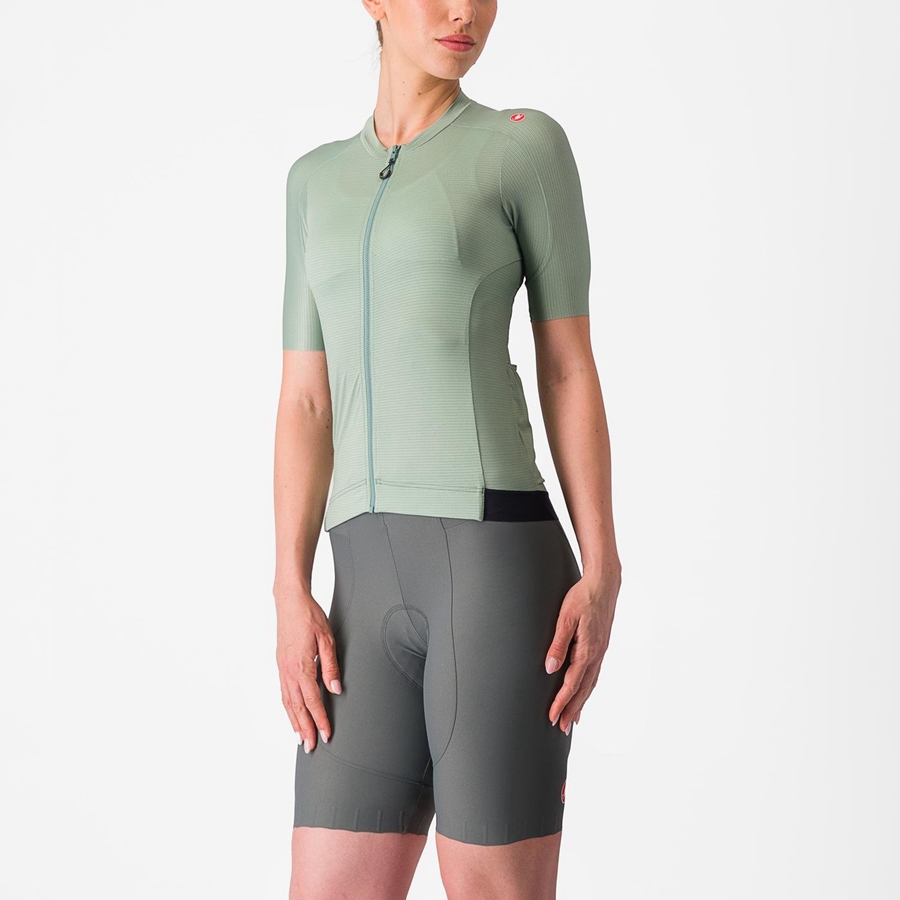 Maillot Castelli ESPRESSO W Femme Vert Vert Foncé | EMIKB-9761