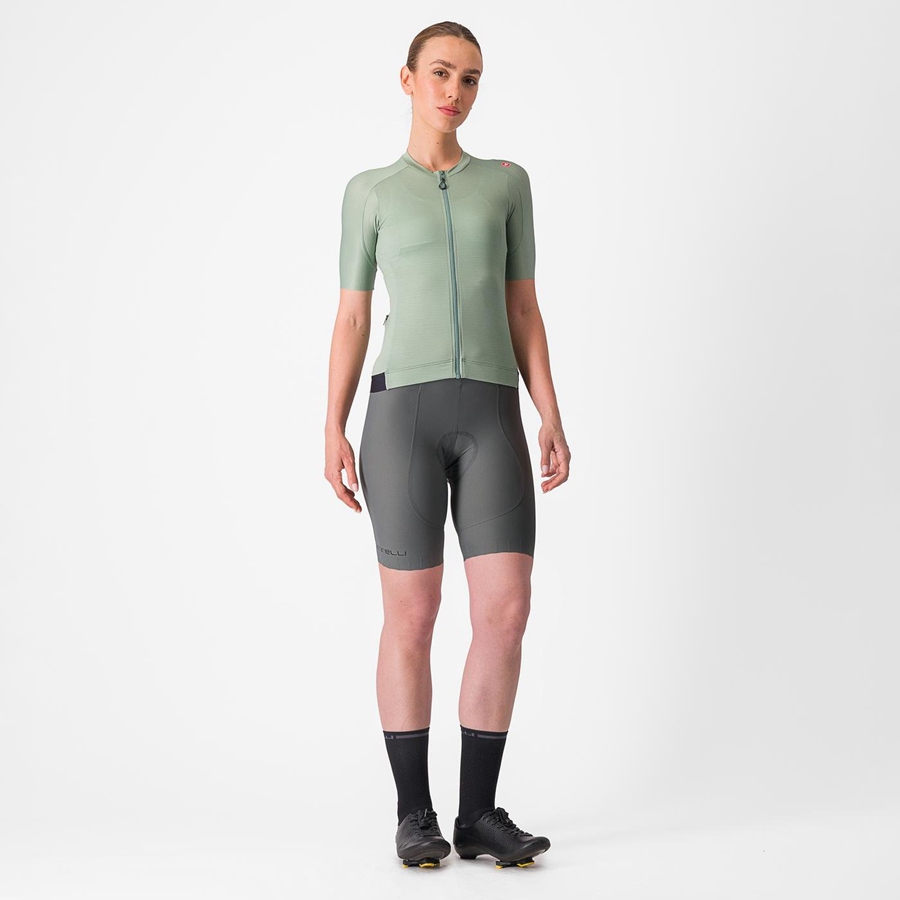 Maillot Castelli ESPRESSO W Femme Vert Vert Foncé | EMIKB-9761