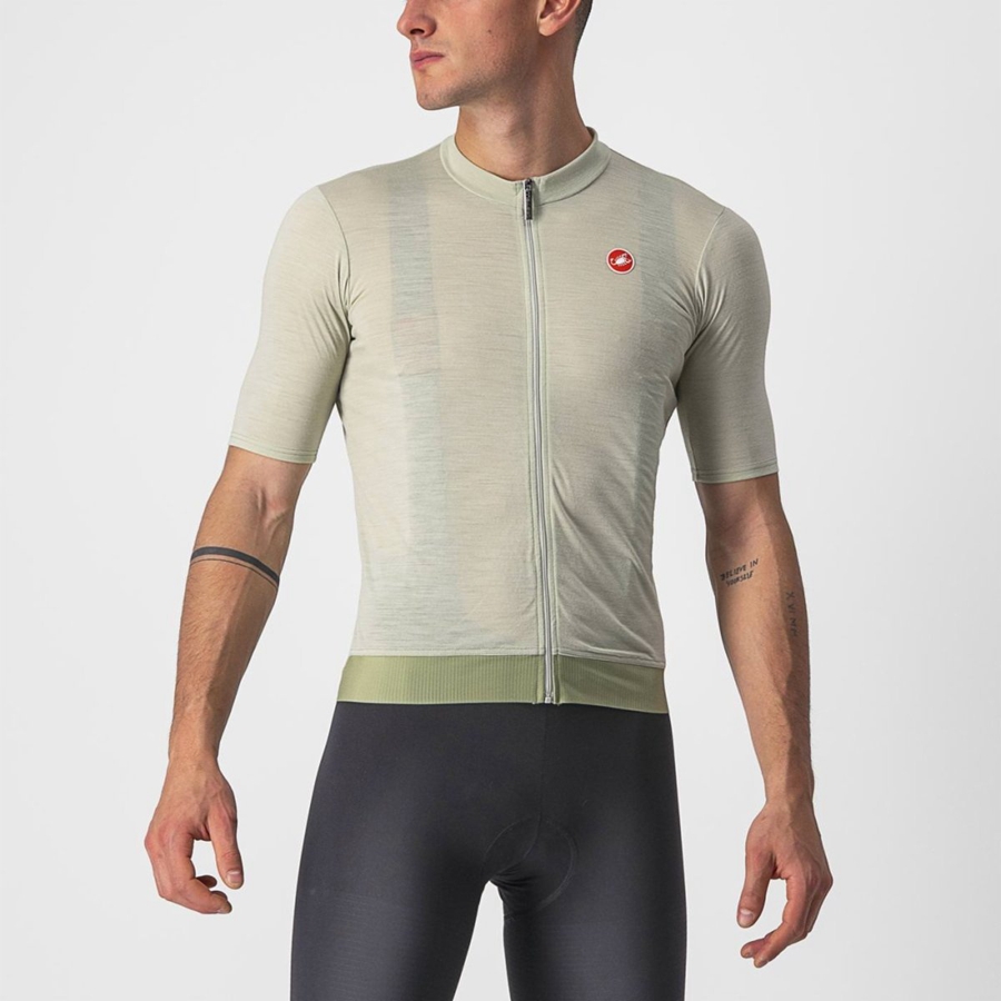 Maillot Castelli ESSENZA Homme Vert | HTQEJ-8349