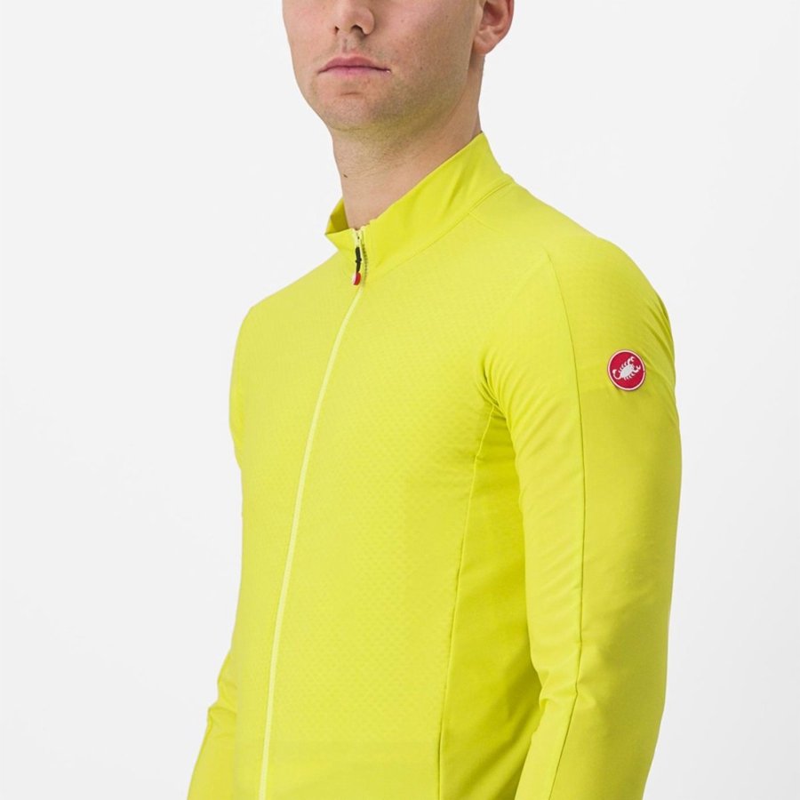 Maillot Castelli FLIGHT AIR Homme Jaune | DQIWK-5326