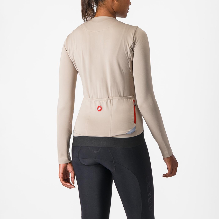 Maillot Castelli FLY LS W Femme Grise | EJHVS-4725